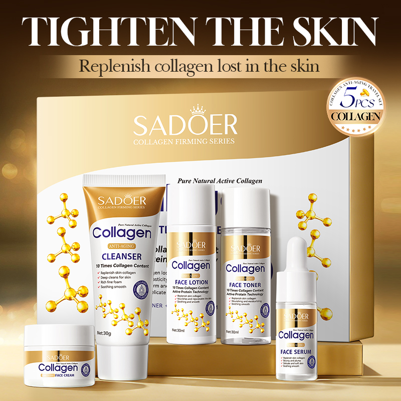 Luxury Skincare Kit - 5pcs SADOER Collagen Skin Care Sets