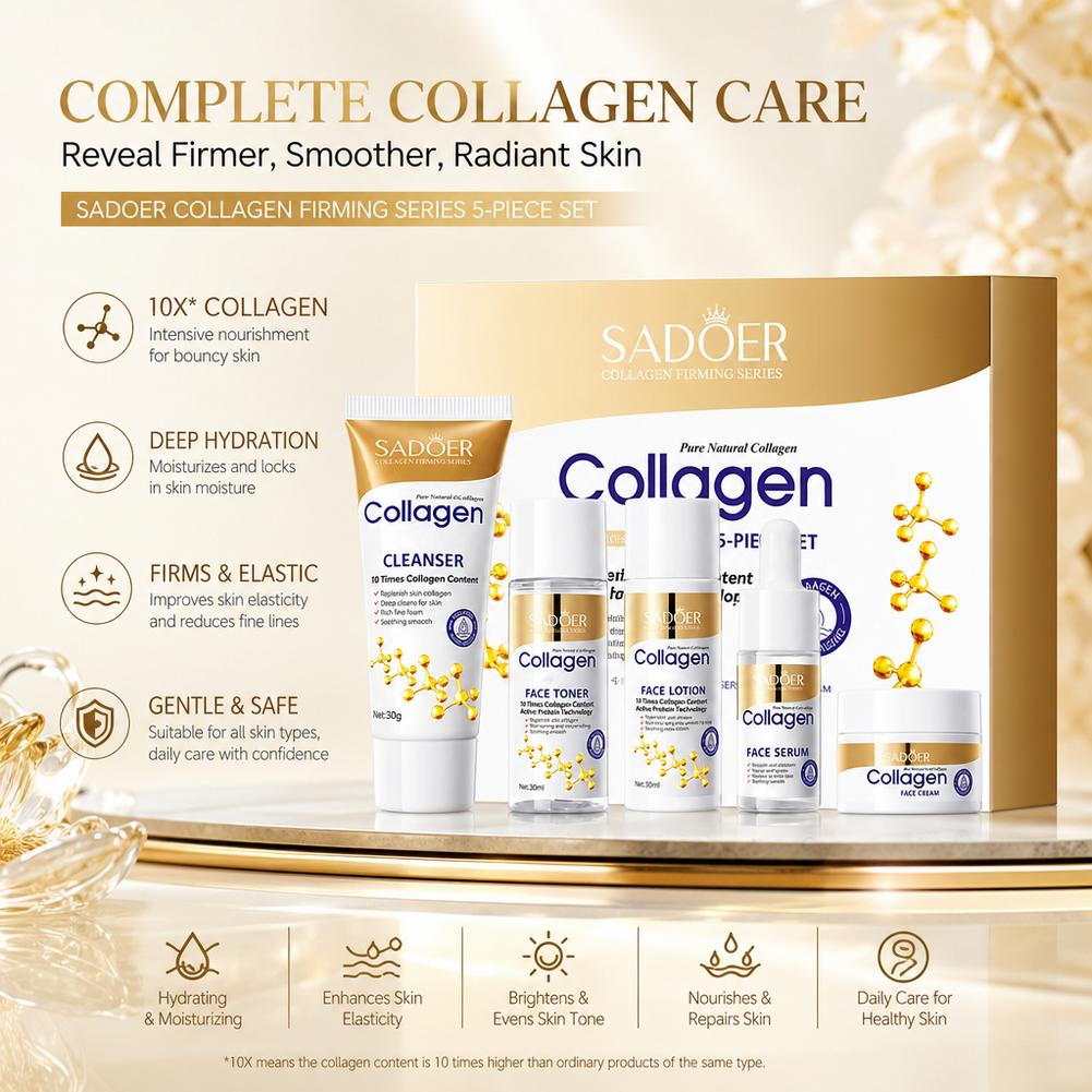 Collagen 5Pcs Skin Care Set Fi - Luxury Skincare Kit review and price