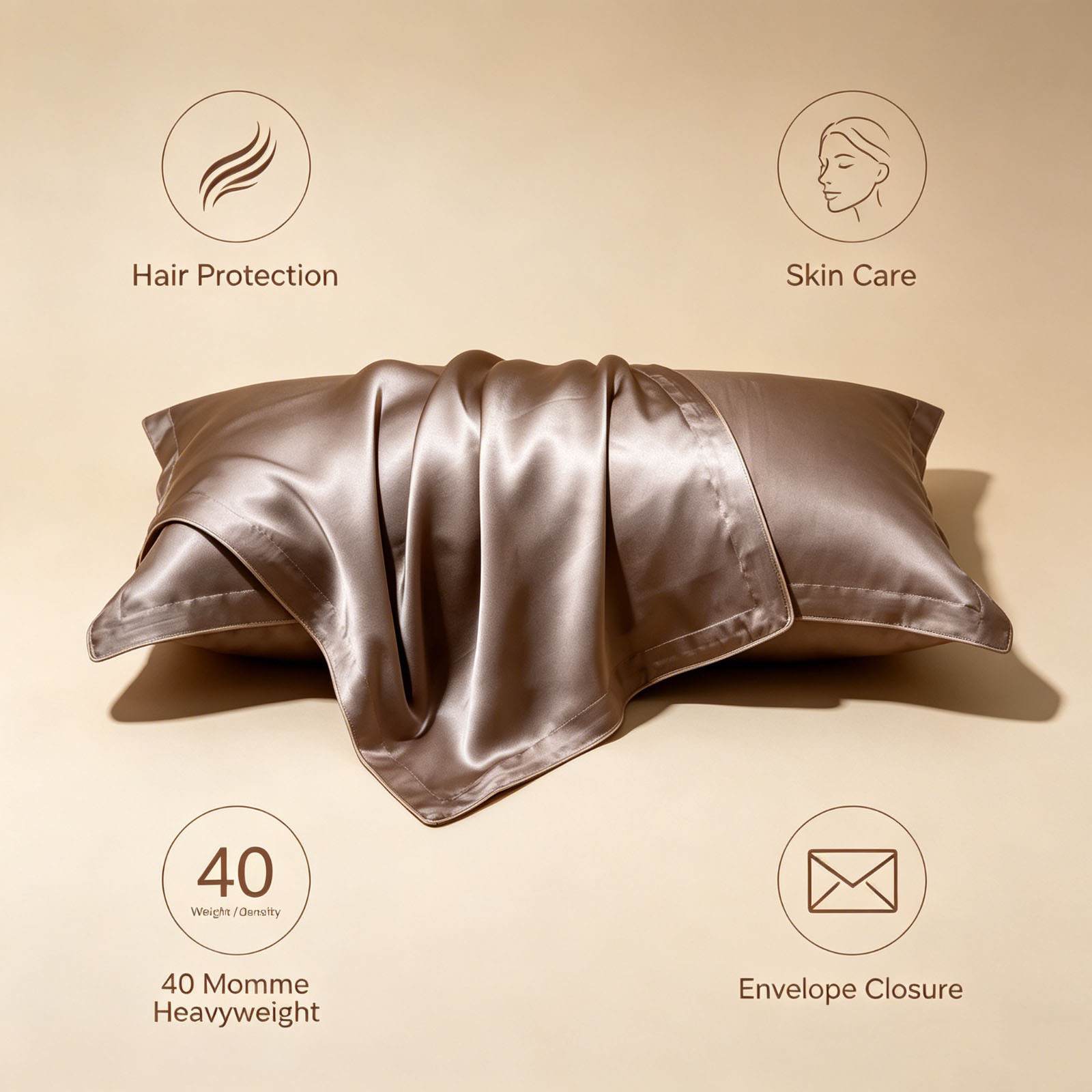 2 Pcs Silk Pillowcase Queen Si - Luxury Skincare Gift Set review and price