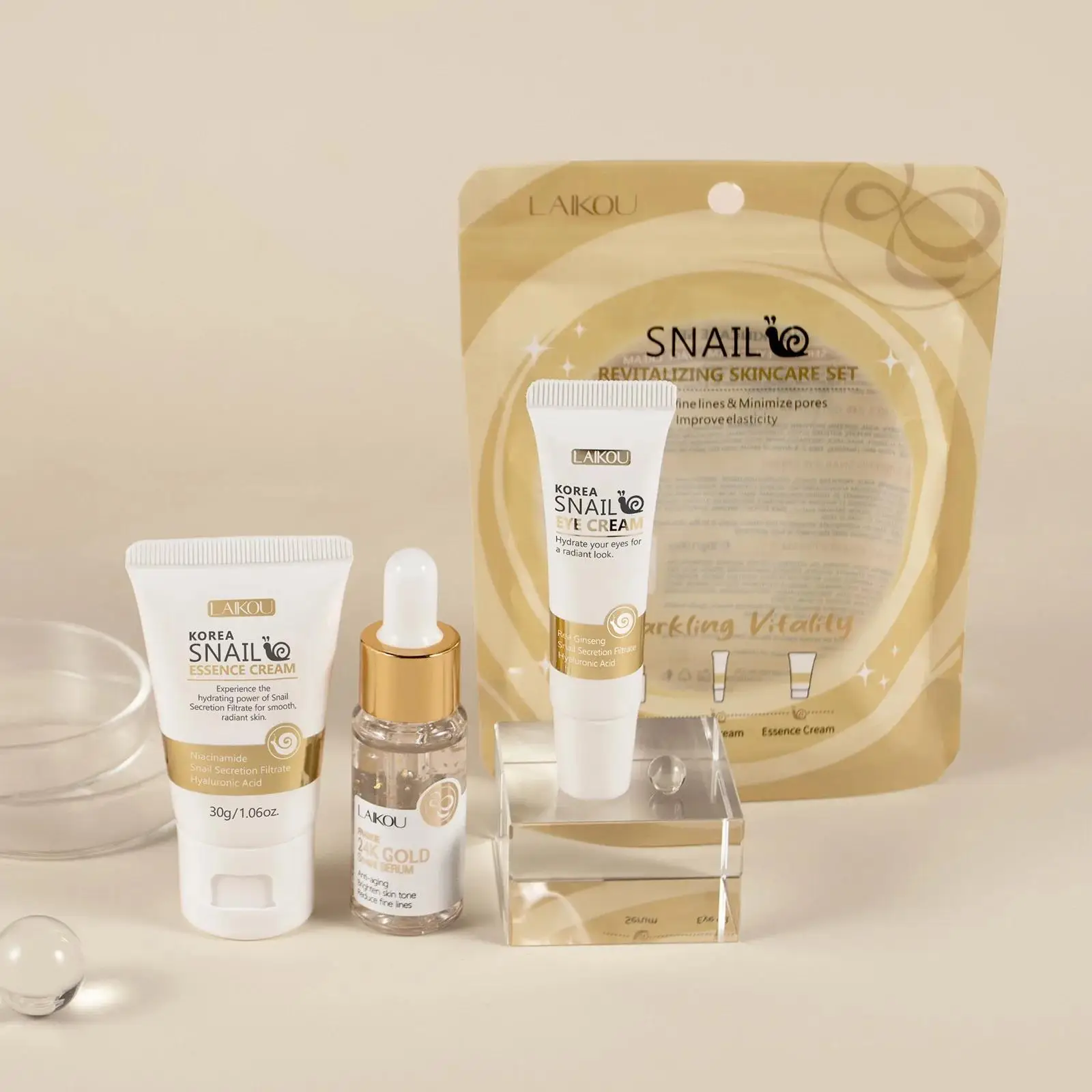 24K Gold Snail Repair Serum Ey - Luxury Natural Skincare review and price