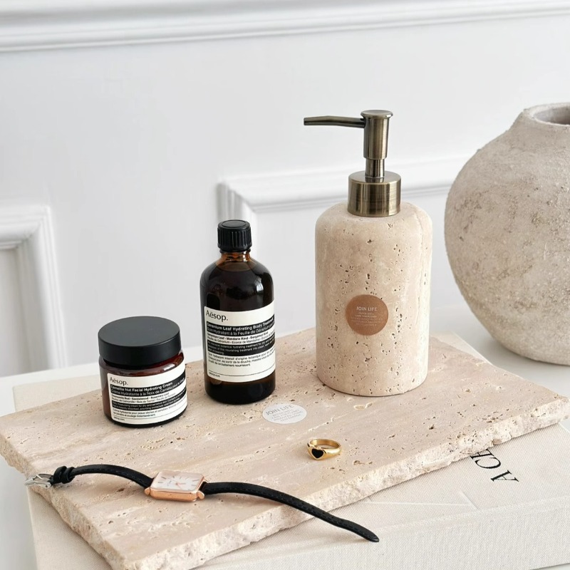 Natural Stone Lotion Dispenser - Luxury Natural Skincare review and price
