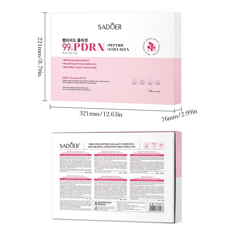 Salmon Pink Peptide Collagen P - Luxury Skincare Kit review and price